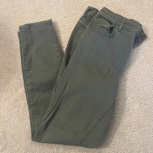 Ann Taylor skinny jeans. Army green color. Size 6